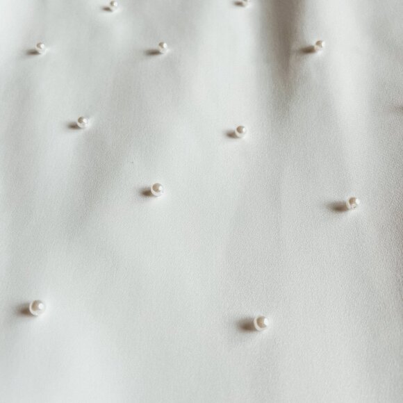 Sachin & Babi Bridal Dress - Strapless Back-Bow Pearl Midi Dress | S6 (Altered) - Picture 4 of 11